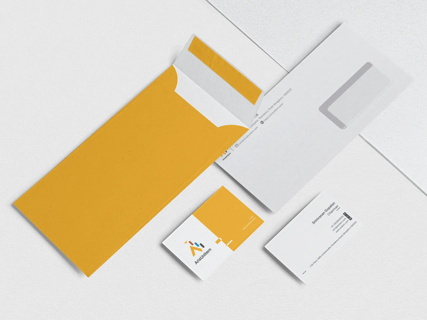 ArisUnitern stationery design