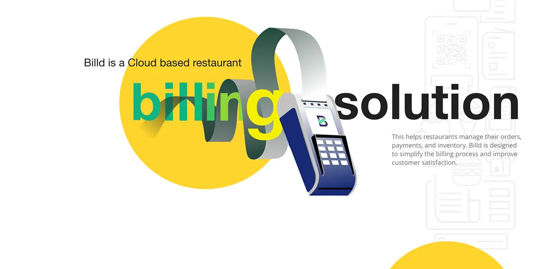 Billd hero banner and 3D card payment terminal