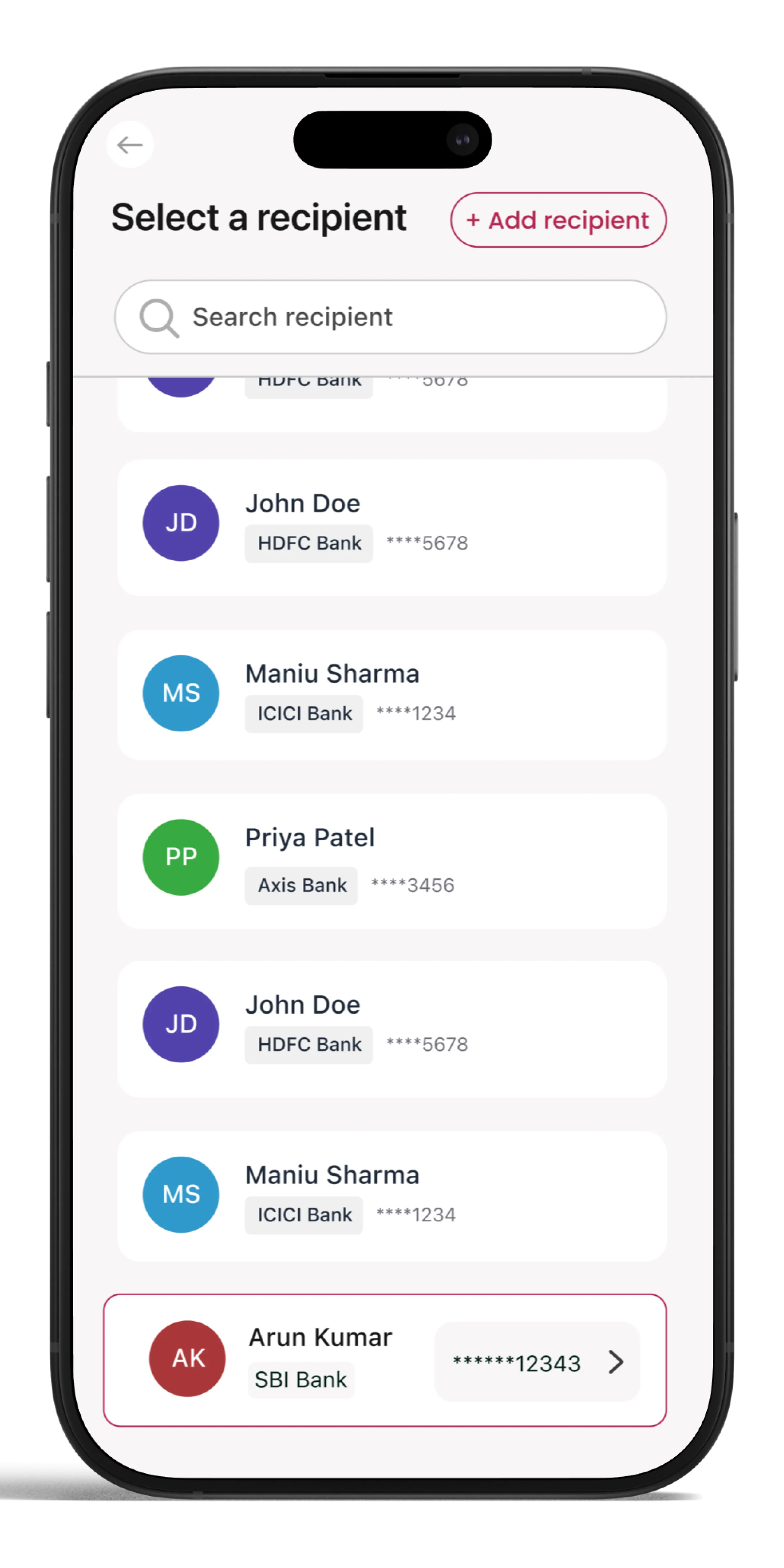Screen design feature