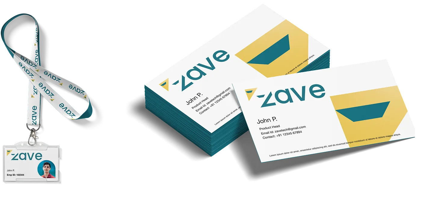Zave stationery design 2