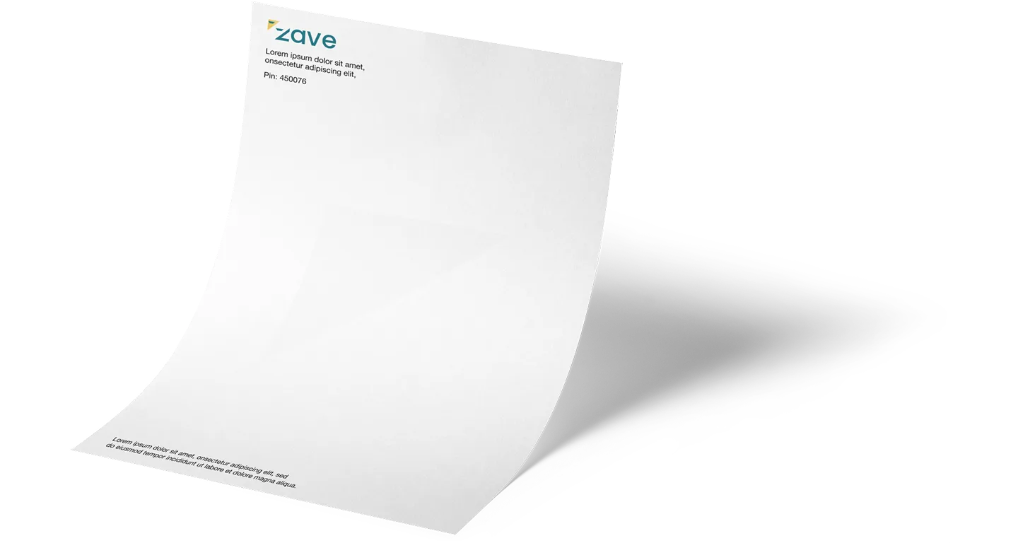 Zave stationery design 3